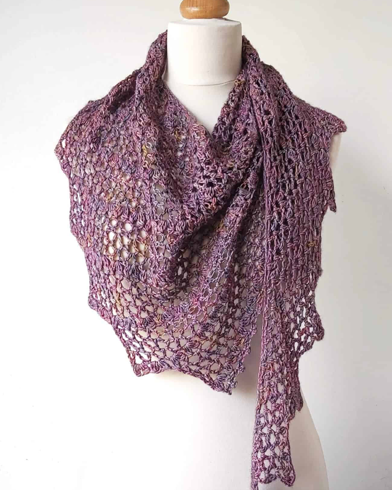 Crochet Shawl , Purple New Arrival